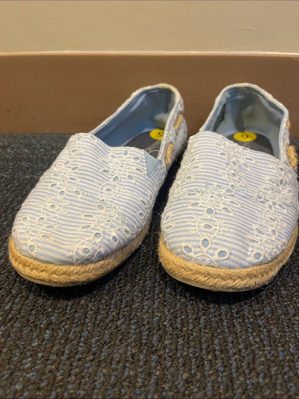 Nautica Light Blue Embroidered Slip-On Espadrilles for Kids
